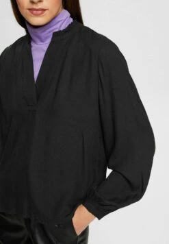 Edc By Esprit Mit Ausschnitt In Wickel Optik - Blouse - Black -Esprit 010cb82fb174443b8b7eedc765948d40