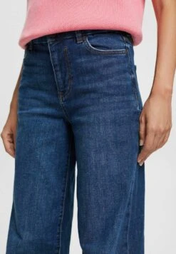 Edc By Esprit Wide Leg High Rise - Flared Jeans - Blue Dark Washed -Esprit 0735c6b382a5469b93d41cf34daecdcb
