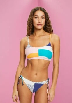 ESPRIT Im Croptop-Stil Mit Mustermix - Bikinitop - Sand