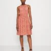 Edc By Esprit Neckholder Dress - Jurk - Coral Orange -Esprit 15fd3c167dc54a5380975fb00bf7d55f