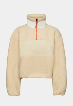 ESPRIT Troyer Aus Material Mix - Fleece Trui - Cream Beige -Esprit 1759f36f0dfb4a519189e90ff839e4a5