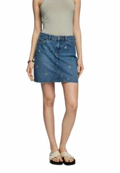 Edc By Esprit A-Lijn Rok - Blue Dark Washed