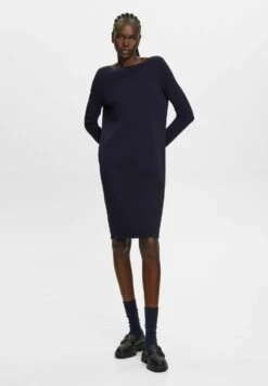 ESPRIT Flat - Gebreide Jurk - Navy -Esprit 1a1a9af570954f00903753678f167112