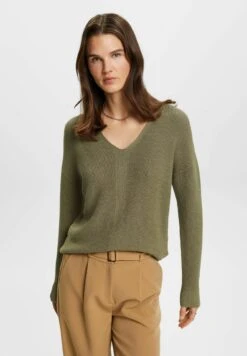 Edc By Esprit Mit V-Ausschnitt - Trui - Light Khaki