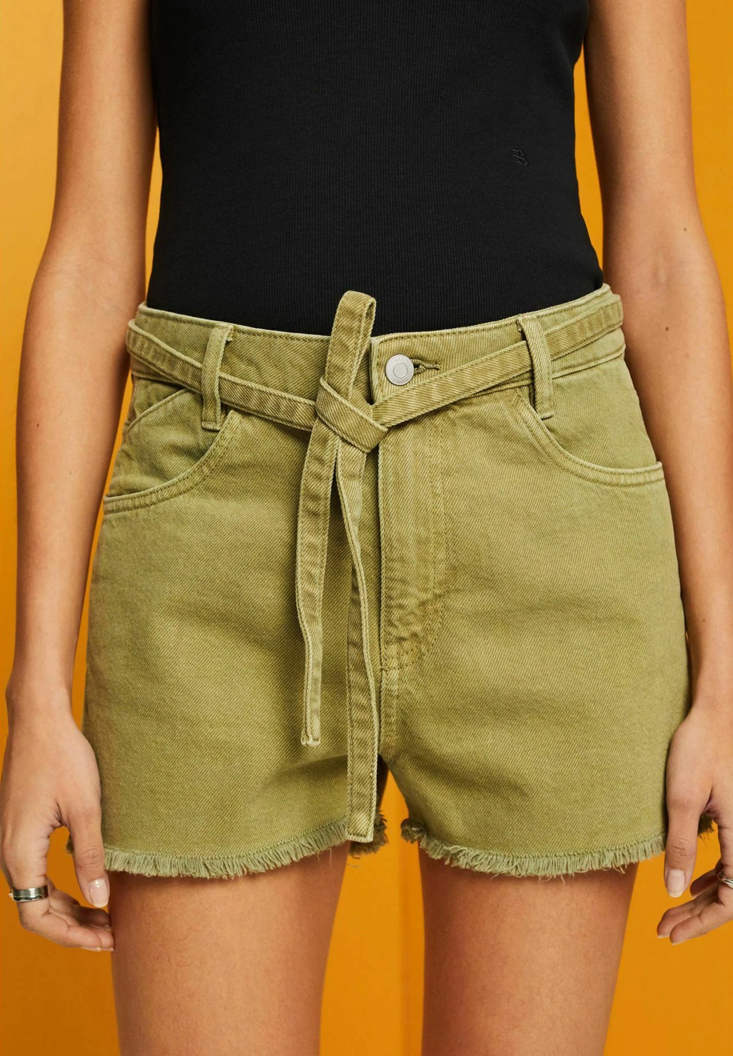 Edc By Esprit Col- Jeansshort - Pistachio Green 6 Edc By Esprit Col- Jeansshort - Pistachio Green - Afbeelding 4