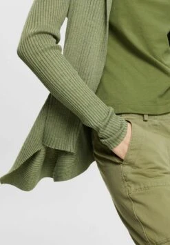 ESPRIT Cardigan - Vest - Light Khaki Colorway -Esprit 1ce2b8f88c6946a18b36da031e50eea6