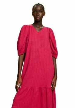 Edc By Esprit Strukturiertes- Jurk - Dark Pink