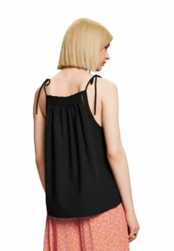 ESPRIT Gesmoktes Camisole - Top - Black -Esprit 238c7ced21cd4904a74a18288fe2f40c