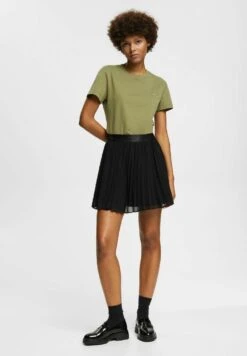 ESPRIT Mit Logo Stickerei - T-Shirt Basic - Olive -Esprit 249954059fda498f8e44edb436379b16