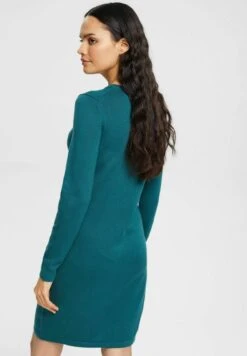 Edc By Esprit Flat - Gebreide Jurk - Teal Green -Esprit 28192e584ae541bbaf32ed099f473515