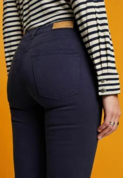 Edc By Esprit Stretchige Mid Rise In Cropped-Länge - Slim Fit Jeans - Navy -Esprit 2ab9c04450f7438088bf5761ba8250cf