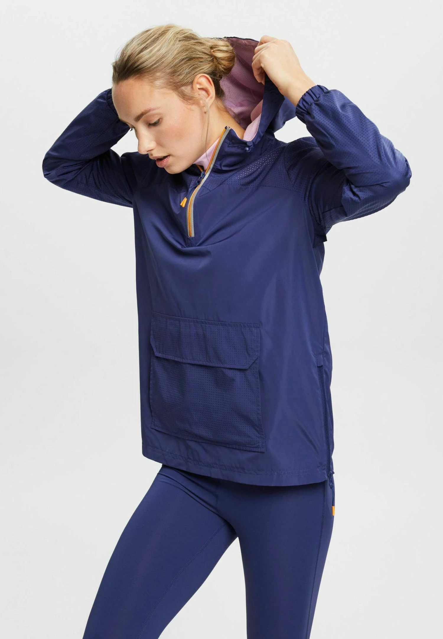 Mit Halblangem Zipper - Windjack - Navy 3 Mit Halblangem Zipper - Windjack - Navy