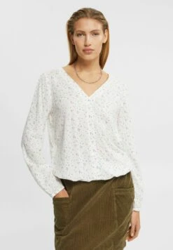 Edc By Esprit Fluid Bubblehem- Blouse - Off White