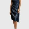 ESPRIT Metallic-Look - Jurk - Navy -Esprit 2edecc794ad04b189bfff3858ac9b439