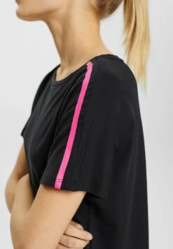 Cropped - T-Shirt Basic - Black -Esprit 319ea399ad61493cba91118cfeea38d6