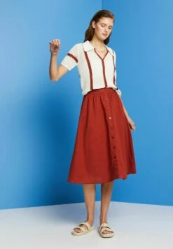 ESPRIT Light- A-Lijn Rok - Terracotta New -Esprit 329221eac3114fec84e41298e5d6150e