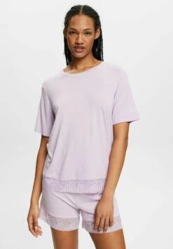 ESPRIT Set Mit Spitzenbesatz - Pyjama - Violet