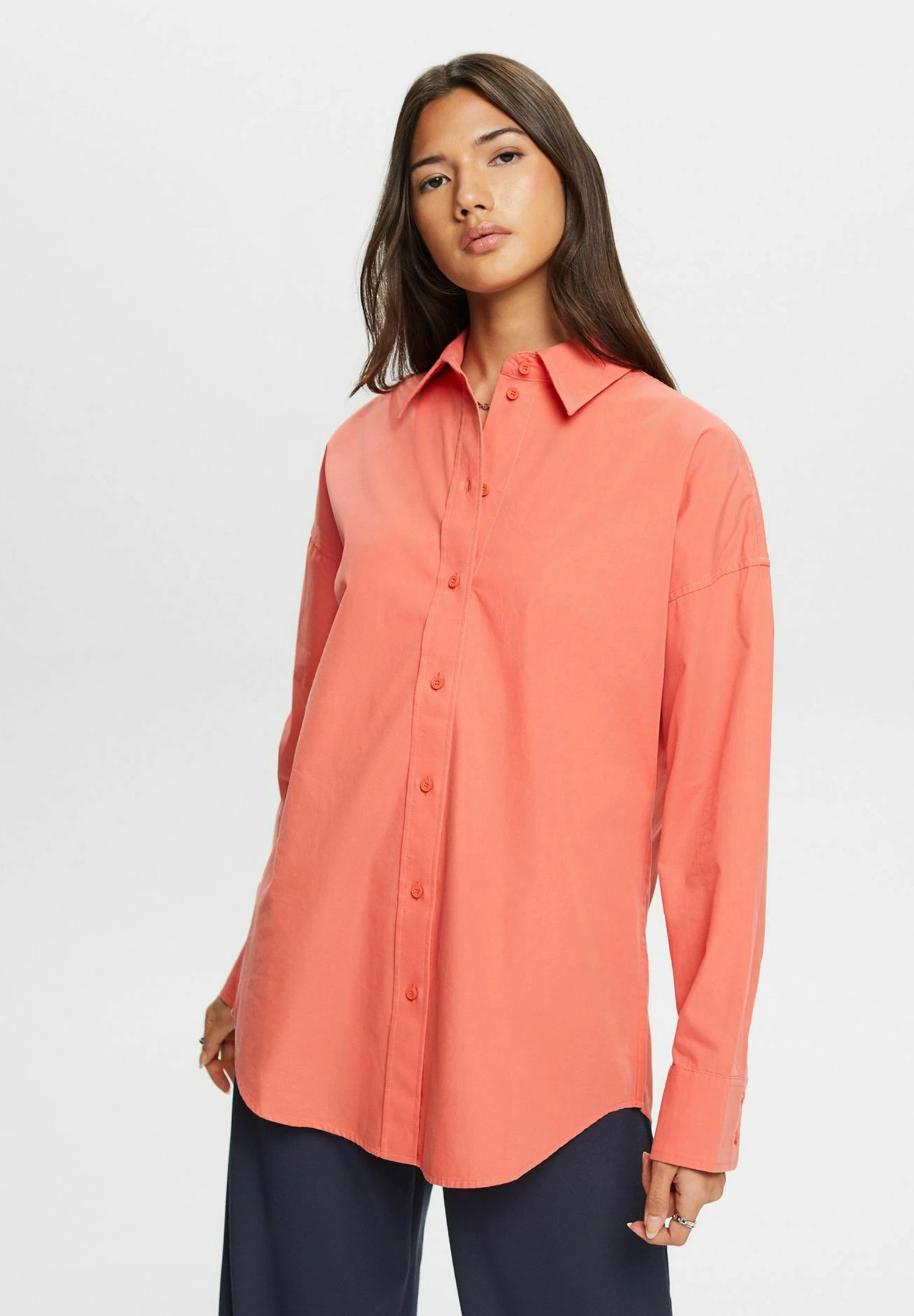 ESPRIT Overhemdblouse - Coral Red 3 ESPRIT Overhemdblouse - Coral Red