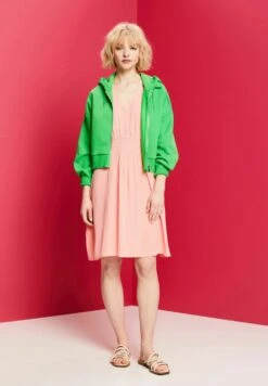 ESPRIT Mit Gesmokter Taille - Jurk - Pink -Esprit 38fe5d98baf54d0889eec5fae08cd399