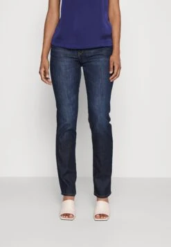 Edc By Esprit Low Rise - Straight Leg Jeans - Blue Dark Wash