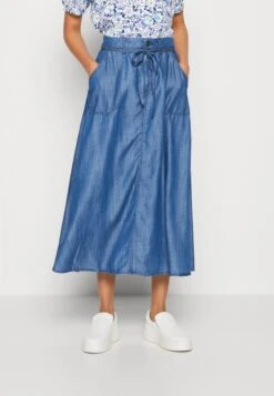 ESPRIT Midi - A-Lijn Rok - Blue Medium Washed New