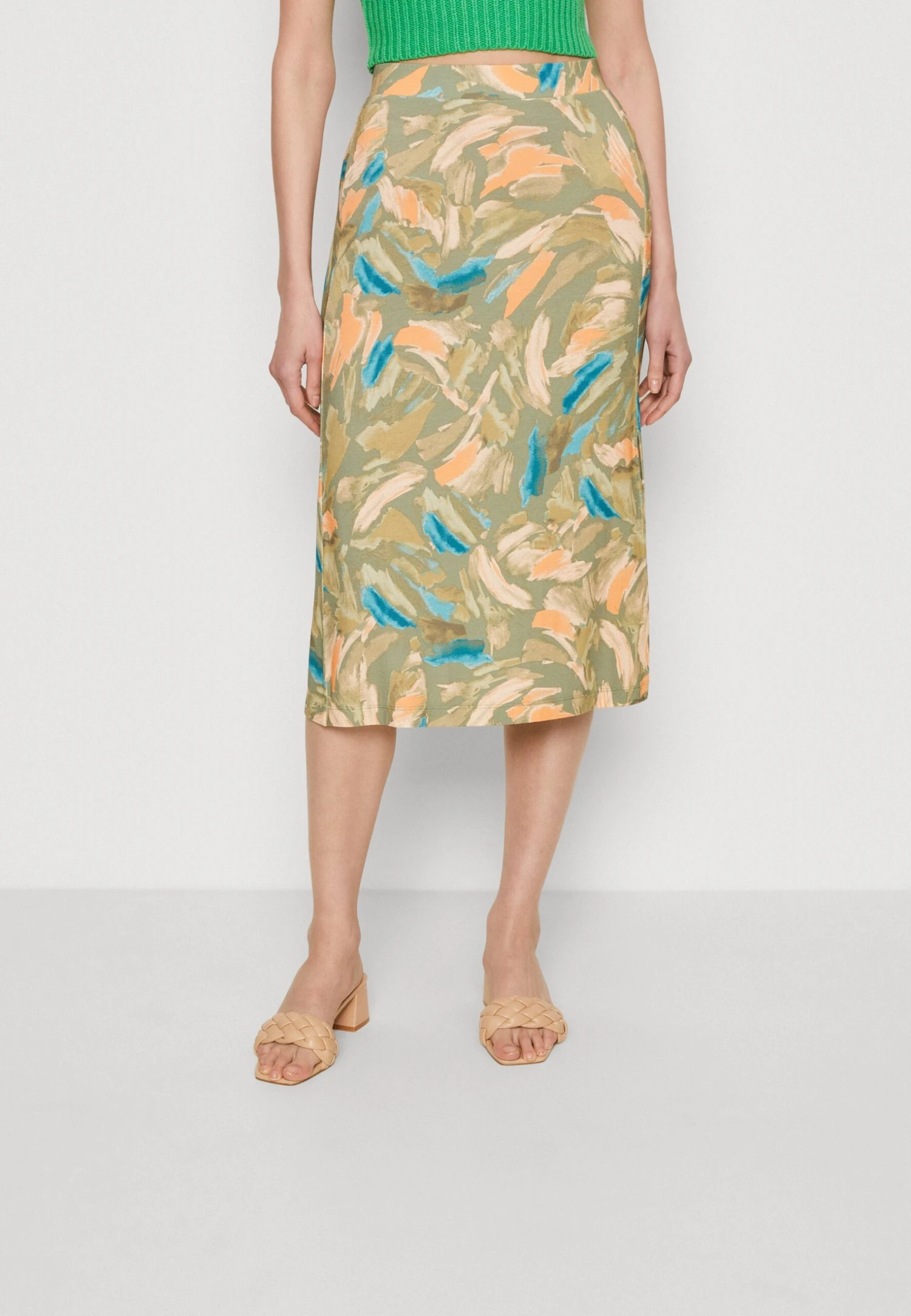 ESPRIT Skirt - A-Lijn Rok - Light Khaki 3 ESPRIT Skirt - A-Lijn Rok - Light Khaki