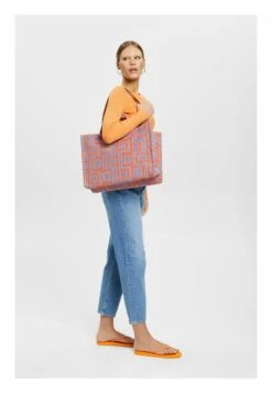 ESPRIT Gemusterter - Shopper - Orange