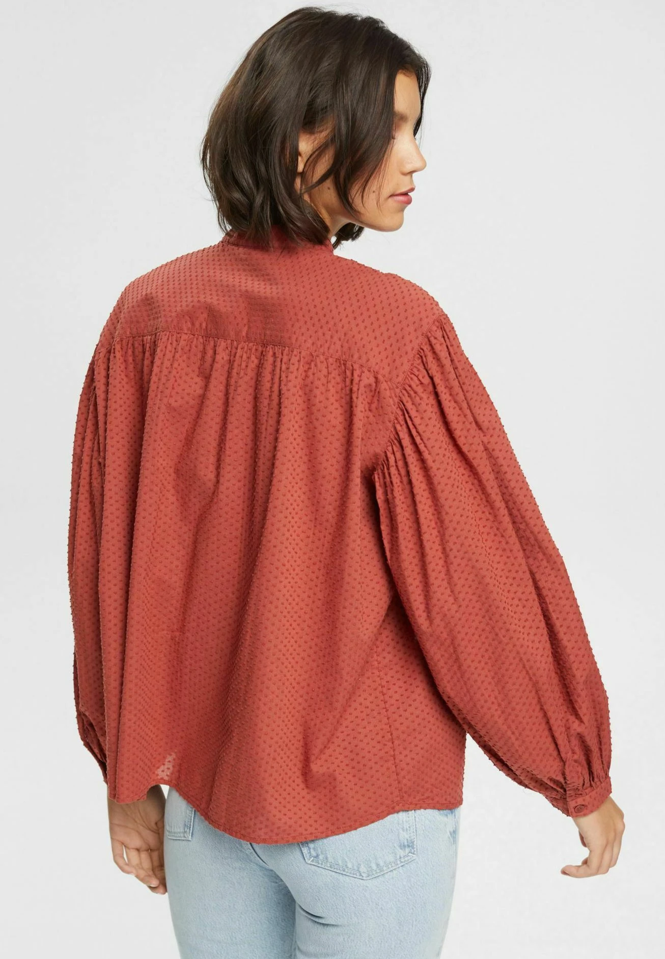 ESPRIT Dobby Blouse - Blouse - Terracotta 4 ESPRIT Dobby Blouse - Blouse - Terracotta - Afbeelding 2