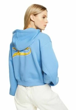 ESPRIT Cropped Mit Reissverschluss Und Logoprint Hinten - Sweater Met Rits - Light Blue Lavender -Esprit 41eab7e7143340e7bbfa628840403904