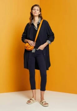 Edc By Esprit Stretchige Mid Rise In Cropped-Länge - Slim Fit Jeans - Navy -Esprit 45ceb07c1c2d418e8840f3b101175677