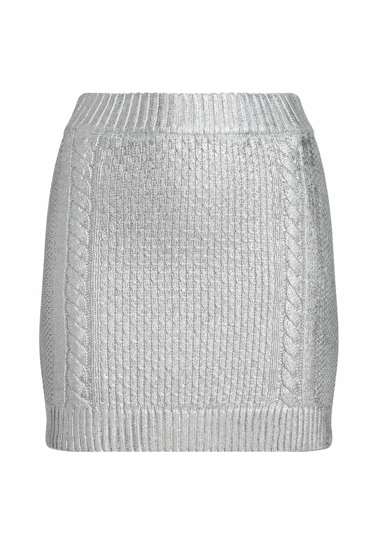 ESPRIT Mit Zopfmuster Im Metallic-Look - A-Lijn Rok - Silver 7 ESPRIT Mit Zopfmuster Im Metallic-Look - A-Lijn Rok - Silver - Afbeelding 5