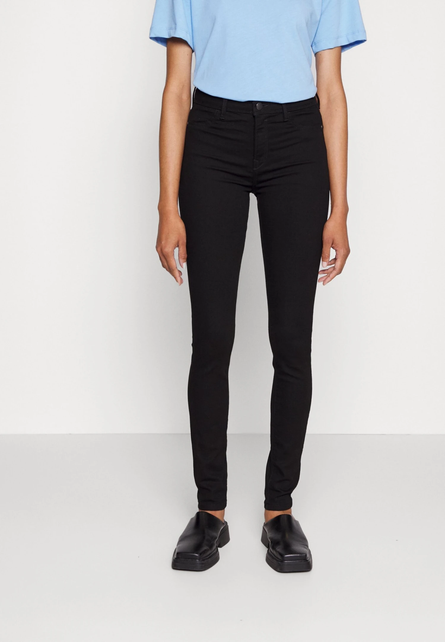 Edc By Esprit Medium Rise - Jeggings - Black Rinse 3 Edc By Esprit Medium Rise - Jeggings - Black Rinse