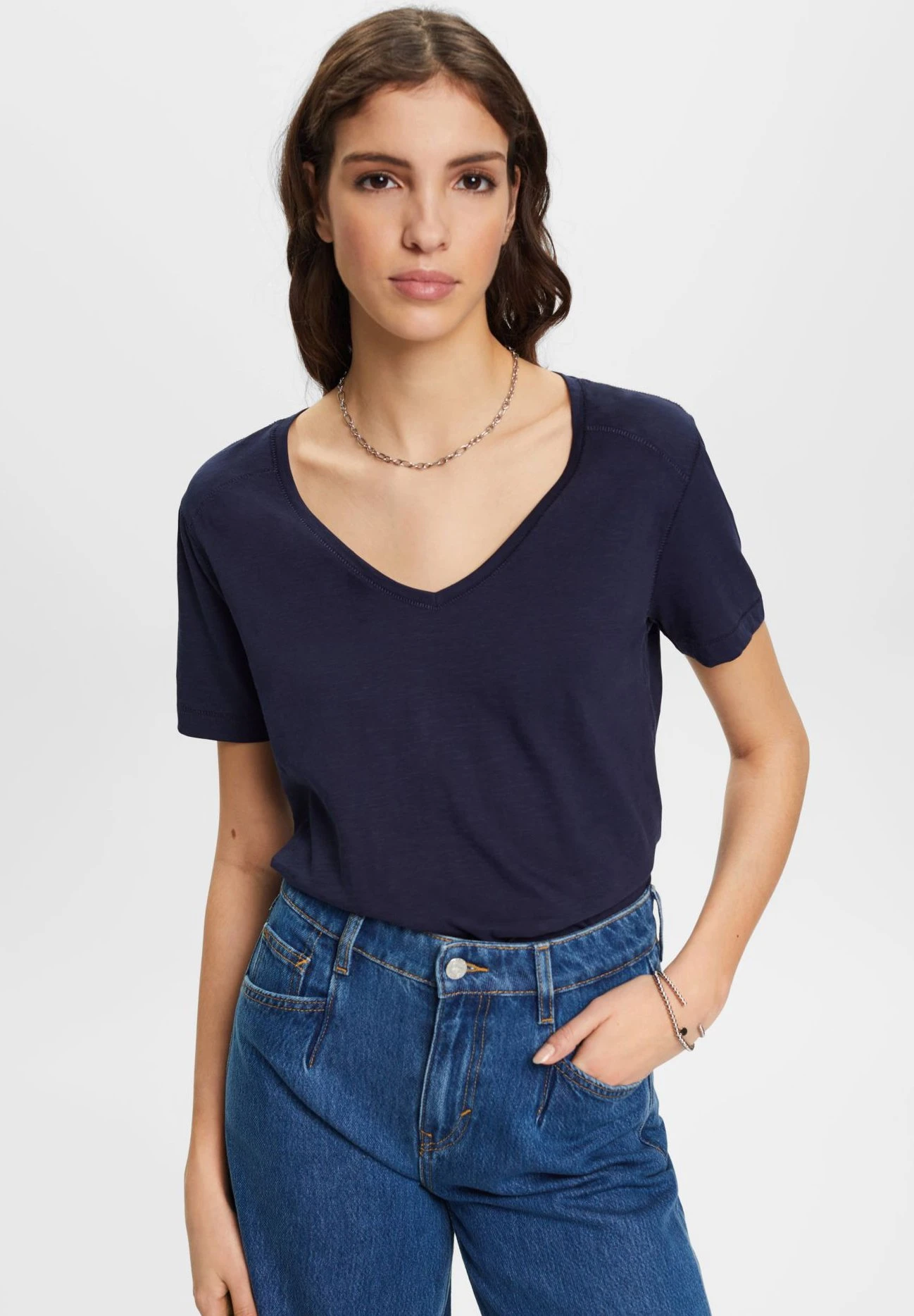 ESPRIT Sticht - T-Shirt Basic - Navy 3 ESPRIT Sticht - T-Shirt Basic - Navy