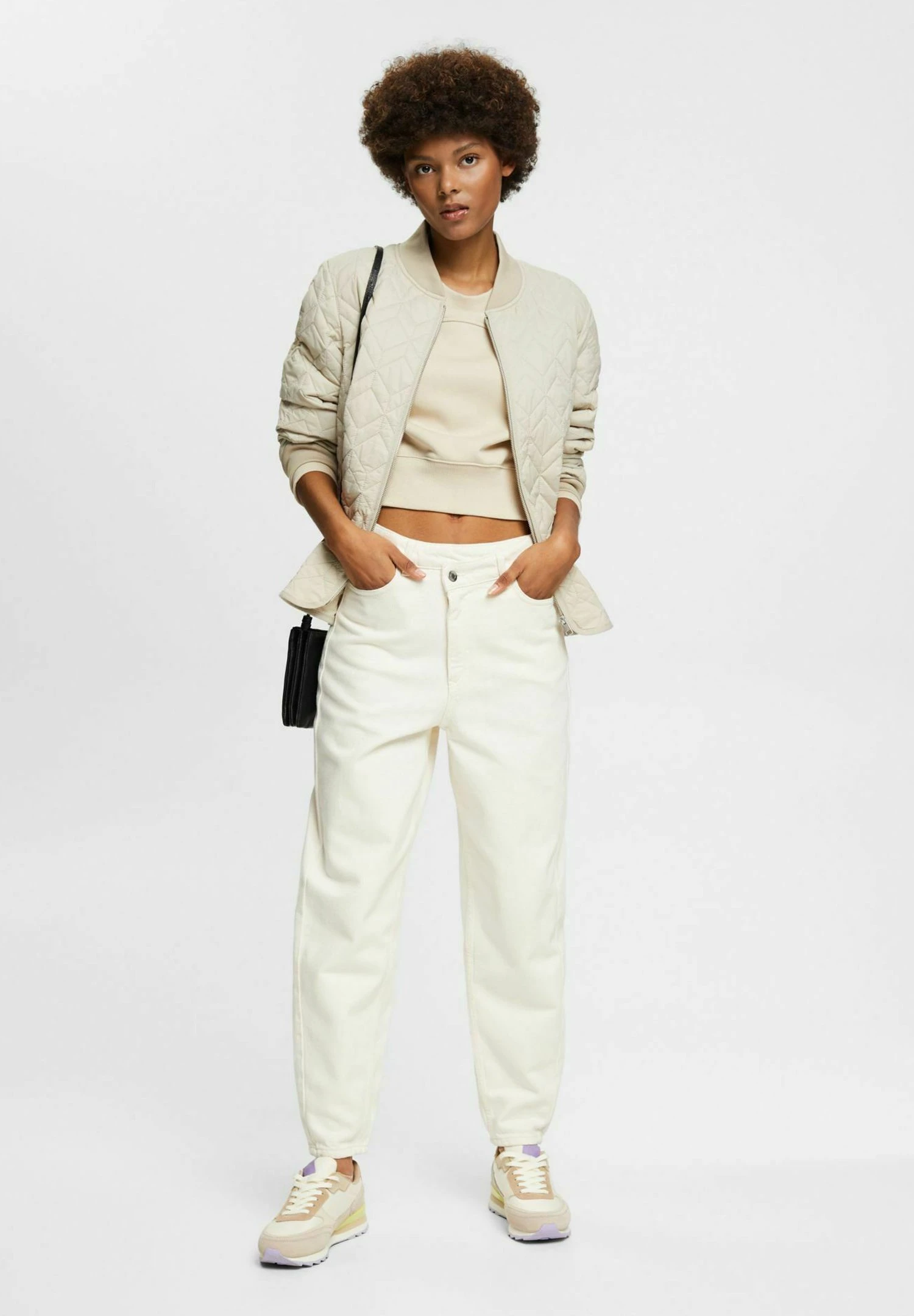 ESPRIT Cropped - Sweater - Light Taupe 4 ESPRIT Cropped - Sweater - Light Taupe - Afbeelding 2