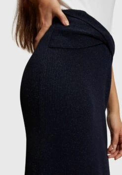 ESPRIT Gerippter Metallic Mit Twist-Effekt - Kokerrok - Navy -Esprit 4e192c8ccadf4322900def66374c8c7e