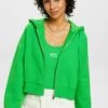 Edc By Esprit Gecroppter Mit Zipper - Sweater Met Rits - Green -Esprit 517e661ff8124cfab34cda7bd3452ed7