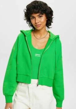 Edc By Esprit Gecroppter Mit Zipper - Sweater Met Rits - Green