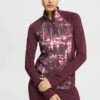 Mit Reissverschluss Und E-Dry-Ausrüstung - Longsleeve - Bordeaux Red