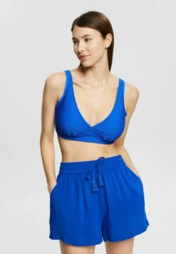 ESPRIT Big-Cup Strukturstreifen - Bikinitop - Bright Blue