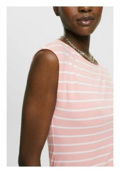 ESPRIT Sslv Stripe - T-Shirt Print - Pink -Esprit 5df71e282f3640759ad63474bba31fcb