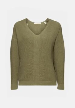 Edc By Esprit Mit V-Ausschnitt - Trui - Light Khaki -Esprit 5e52e8e6b6ad4cd39f2d9f19b2445f6c