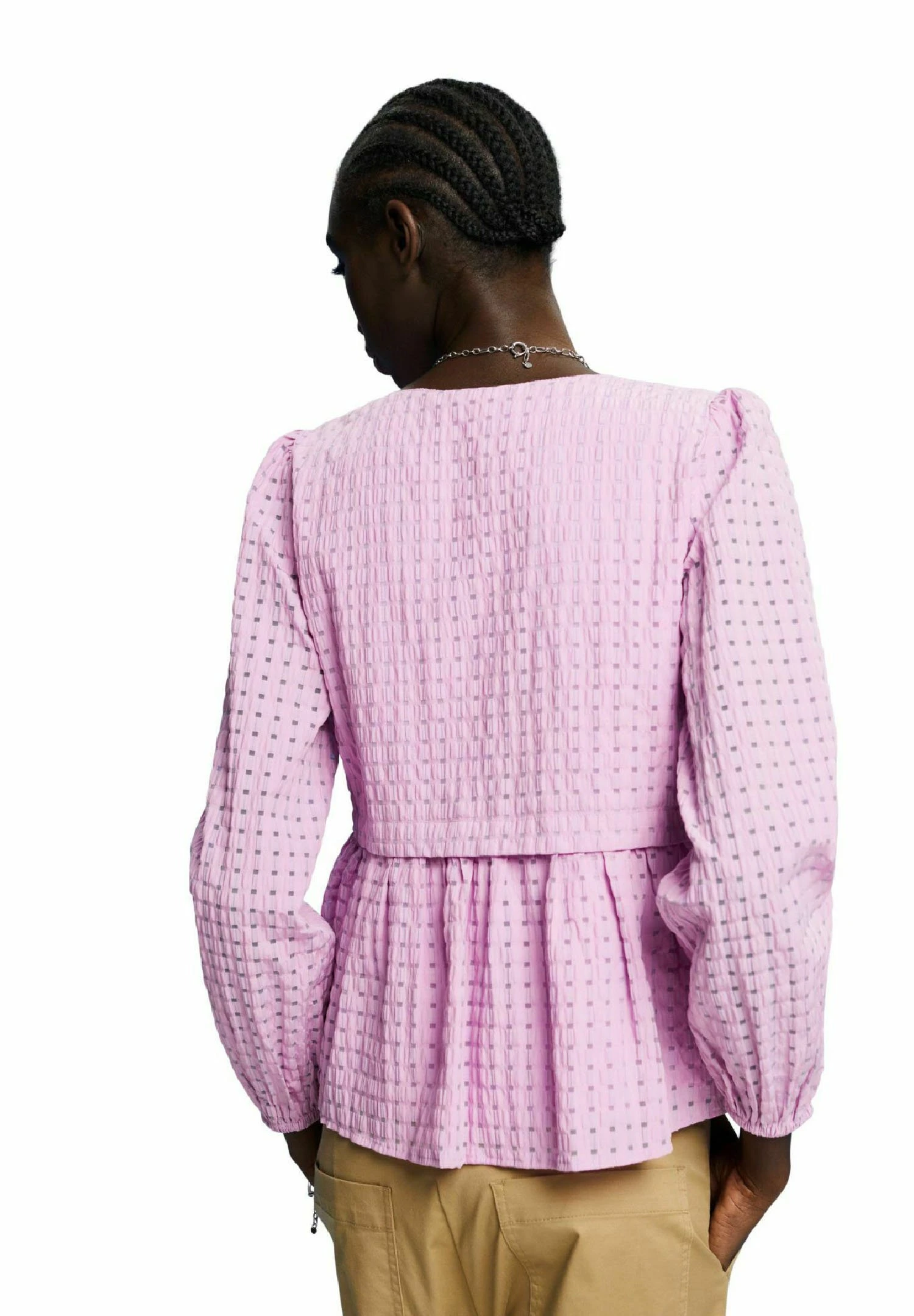 Edc By Esprit Mit Saum-Volant - Blouse - Lilac 4 Edc By Esprit Mit Saum-Volant - Blouse - Lilac - Afbeelding 2