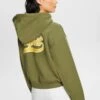 ESPRIT Cropped Mit Reissverschluss Und Logoprint Hinten - Sweater Met Rits - Olive -Esprit 659bff30970a4eefb4fadd86bb7cd0be
