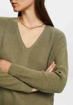 Edc By Esprit Mit V-Ausschnitt - Trui - Light Khaki -Esprit 6899d7058cc8476eaa37128fdeed5073