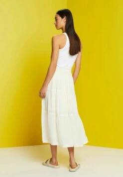 ESPRIT Midi - A-Lijn Rok - White -Esprit 724608d355e640959227fb04410cc246