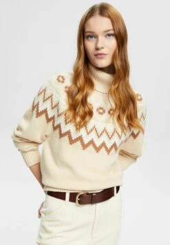 ESPRIT Mit Turtle Neck- Trui - Sand