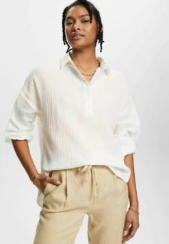 Edc By Esprit Strukturierte - Blouse - White