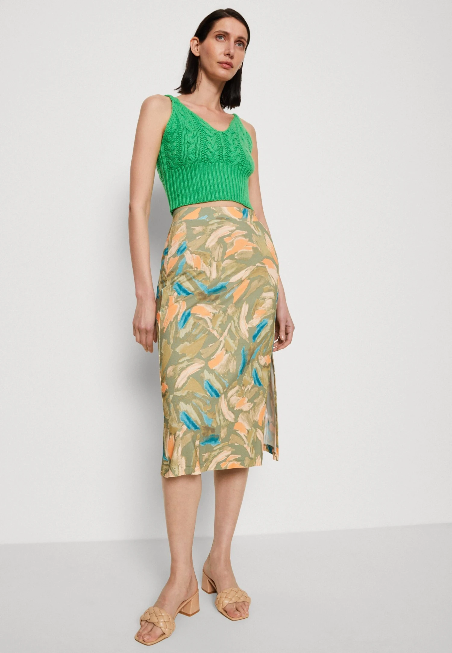 ESPRIT Skirt - A-Lijn Rok - Light Khaki 6 ESPRIT Skirt - A-Lijn Rok - Light Khaki - Afbeelding 4