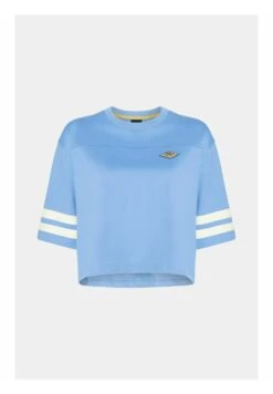 ESPRIT Cropped College Mit Logo - T-Shirt Print - Light Blue Lavender -Esprit 78d714696c1d47bbb8f629ed3b2bd632