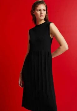 ESPRIT Ärmelloses Mit Rundhals - Gebreide Jurk - Black -Esprit 79b5b643be484495aa0bcf988cee11f3